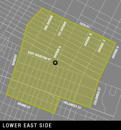 Map of Lower East Side Delivery Area