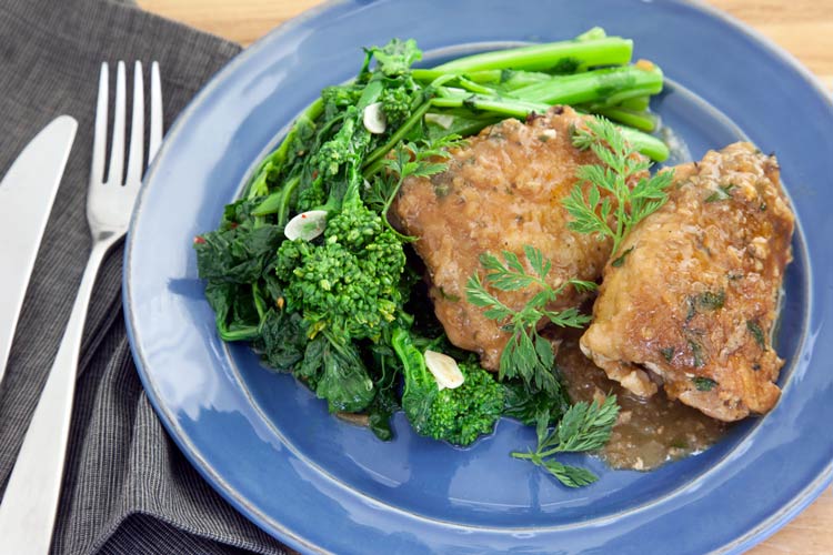 Union Market Recipe - Chicken Thigh Broccoli Rabe