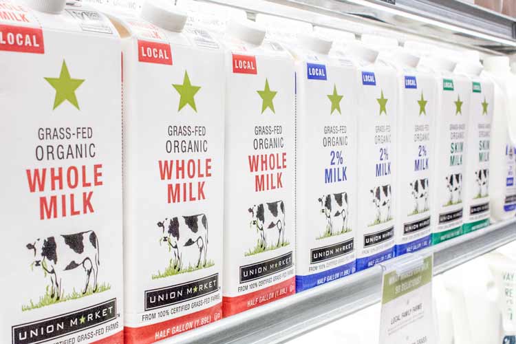 Union Market Brand Local, Organic, Grass-Fed Milk