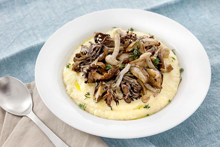 Union Market recipe - Oven-Baked Polenta with Mushrooms and Thyme