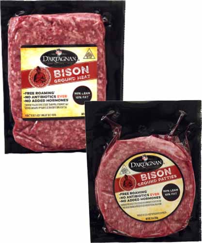 D’Artagnan<br>Bison Burger Patties & Ground Meat D’Artagnan<br>Bison Burger Patties & Ground Meat